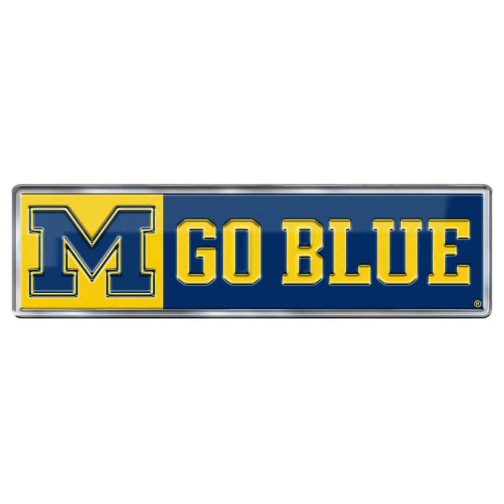 Fanmats 60642 Michigan Wolverines Heavy Duty Aluminum Embossed Color Emblem Auto Emblem Decal - Alternate 681620267358