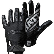 Battle Sports Triple Threat Wide Receiver Fotbollshandskar Ultra Stick Vuxen & Ungdomshandskar - Youth Large Black