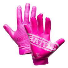 Battle Sports Doom 1.0 Wide Receiver Luvas de futebol Ultra Stick Luvas para adultos e jovens ? Adulto X-Grande Rosa