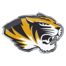Fanmats 60646 Missouri Tigers Heavy Duty Aluminium Pr?get Color Emblem Auto Emblem Decal - Alternativ
