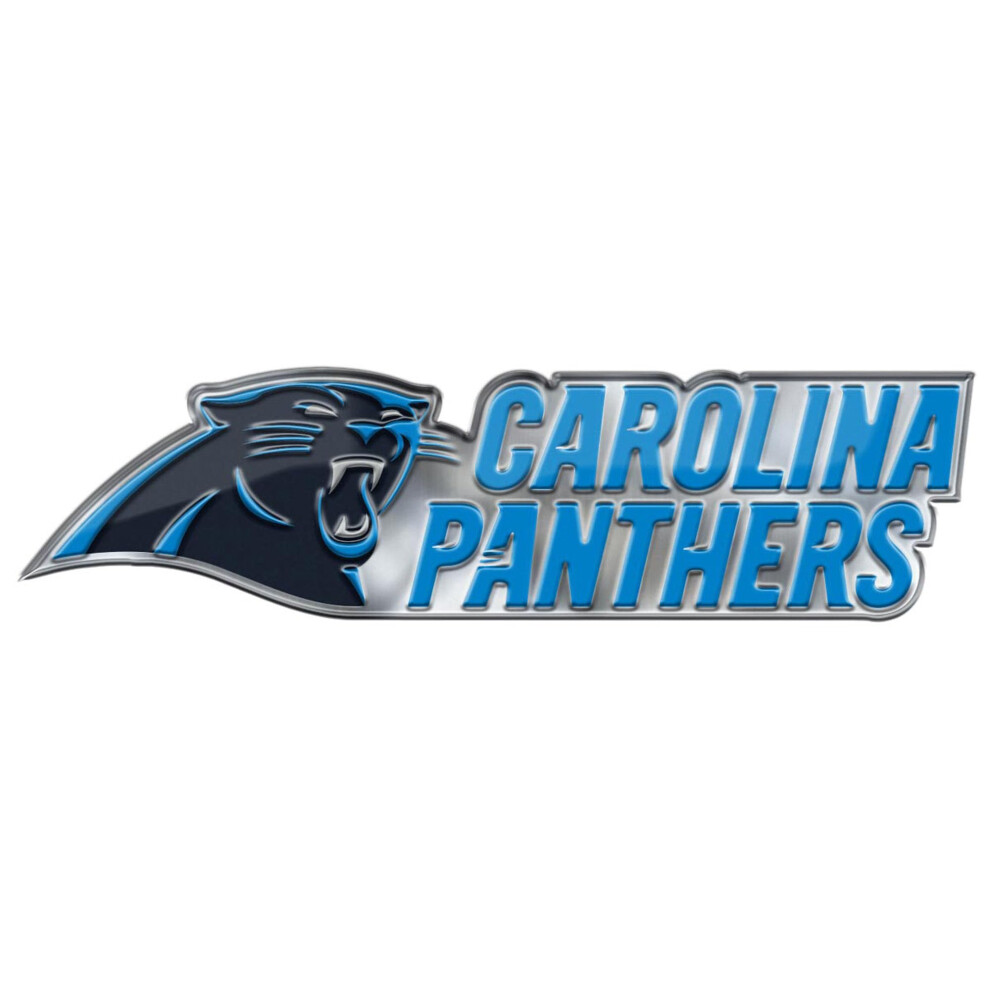 Fanmats 60592 Carolina Panthers Heavy Duty Aluminum Embossed Color Emblem Auto Emblem Decal - Alternate 681620266054