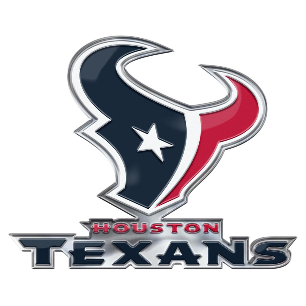Fanmats 60621 Houston Texans Heavy Duty Aluminum Embossed Color Emblem Auto Emblem Decal - Alternate 681620266320