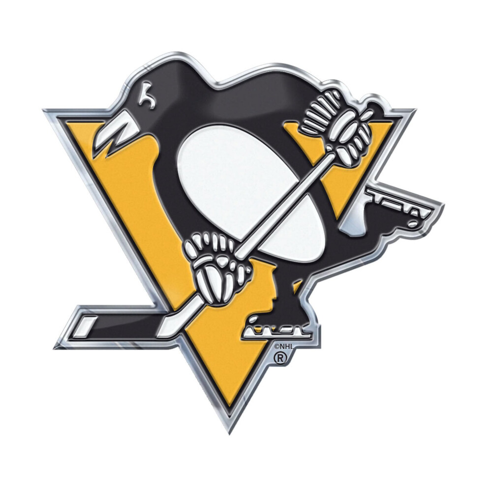 Fanmats 60499 - Nhl - Pittsburgh Penguins Embossed Color Emblem | Skating Penguin Primary Logo 681620787238