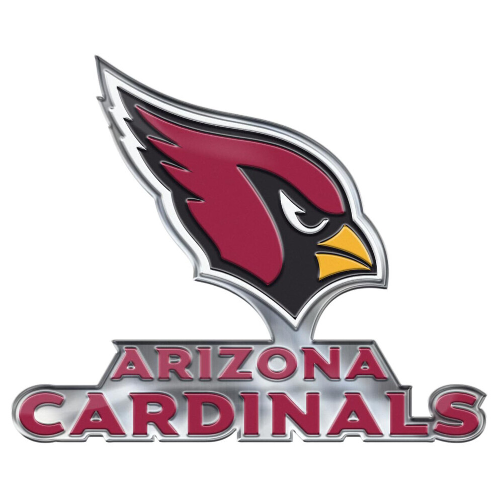 Fanmats 60588 Arizona Cardinals Heavy Duty Aluminum Embossed Color Emblem Auto Emblem Decal - Alternate 681620266016