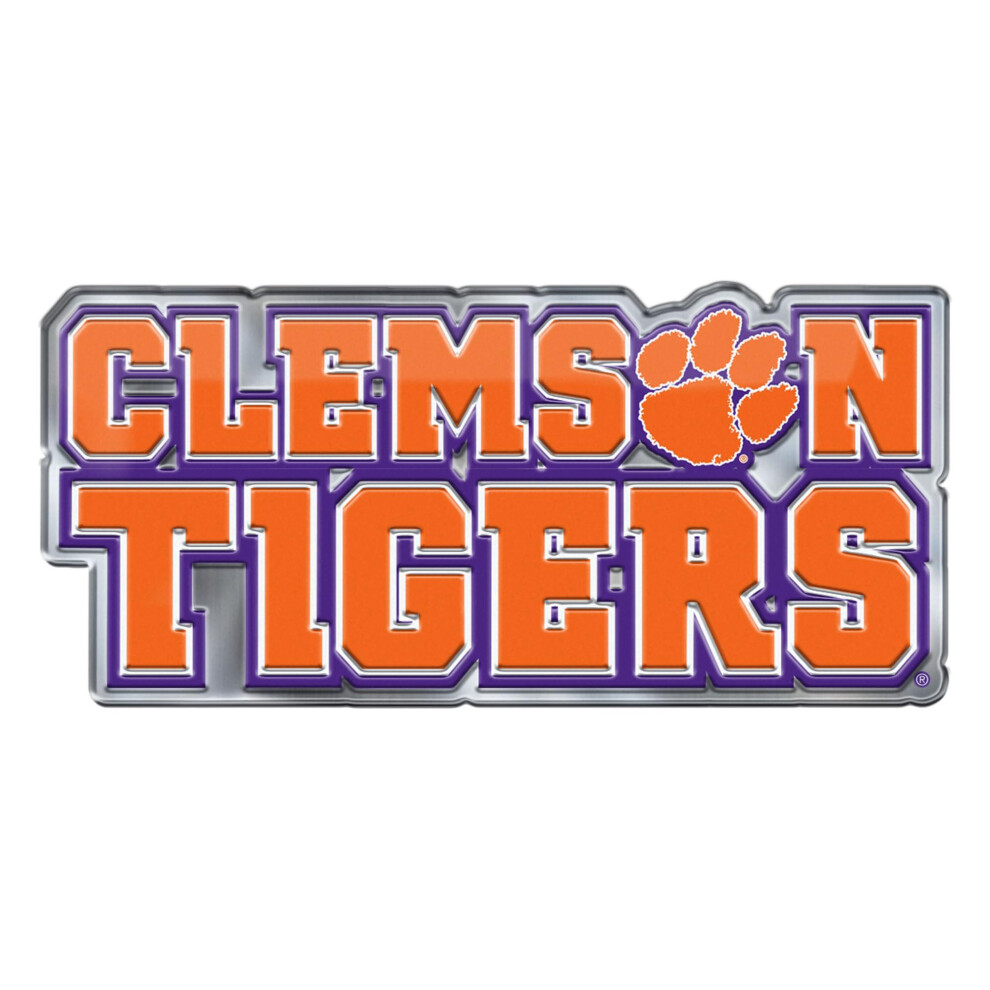 Fanmats 60630 Clemson Tigers Heavy Duty Aluminum Embossed Color Emblem Auto Emblem Decal - Alternate 681620267143