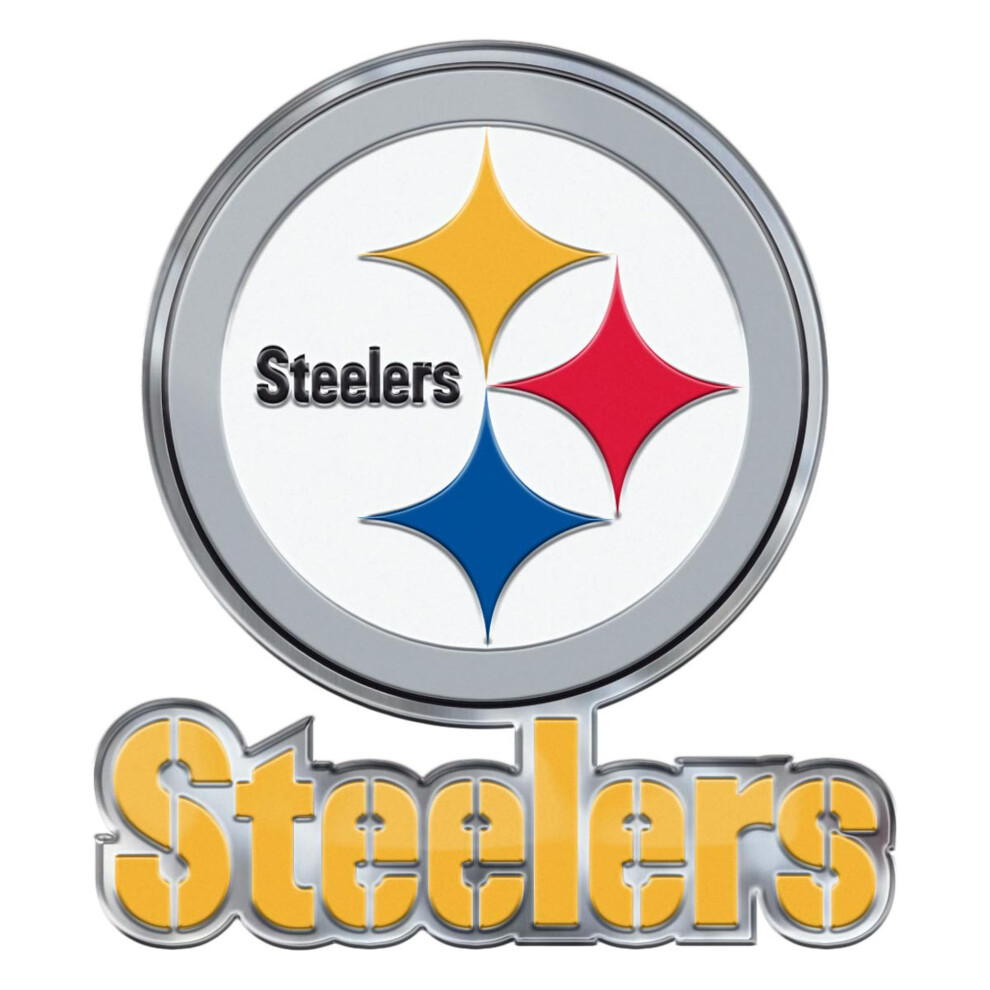 Fanmats 60612 Pittsburgh Steelers Heavy Duty Aluminum Embossed Color Emblem Auto Emblem Decal - Alternate 681620266245