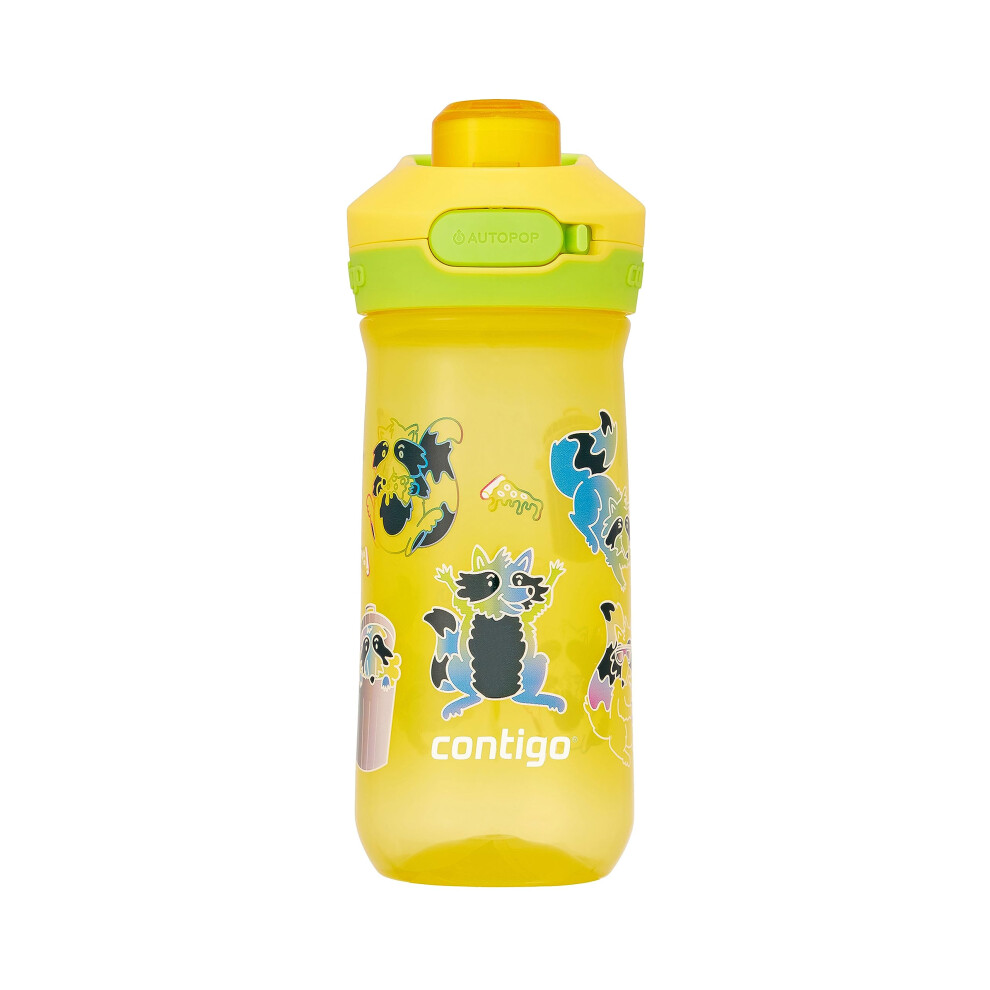 Contigo Jessie Beverage|Water Bottles  14oz (Pack of 1)  Pineapple/Trash Pandas