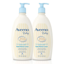 Aveeno Baby Loo Hidratante Diria com Aveia e Dimeticona Sem Fragrncia 18 fl. oz Pacote Duplo