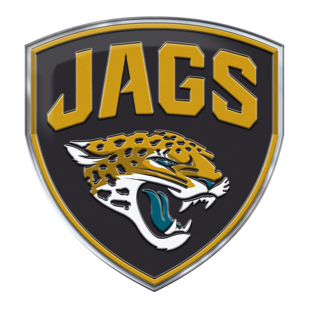 Fanmats 60601 Jacksonville Jaguars Heavy Duty Aluminum Embossed Color Emblem Auto Emblem Decal - Alternate 681620266146