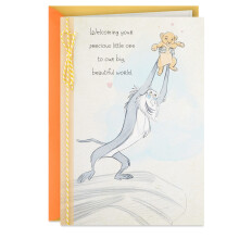 Hallmark Disney Baby Shower Card til nye forældre (Lion King Baby Simba) Velkommen Ny Baby Tillykke Køn afsløre