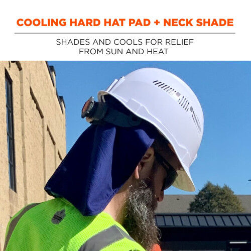 Ergodyne Hard Hat Neck Shade Evaporative Cooling Blue Medium 1