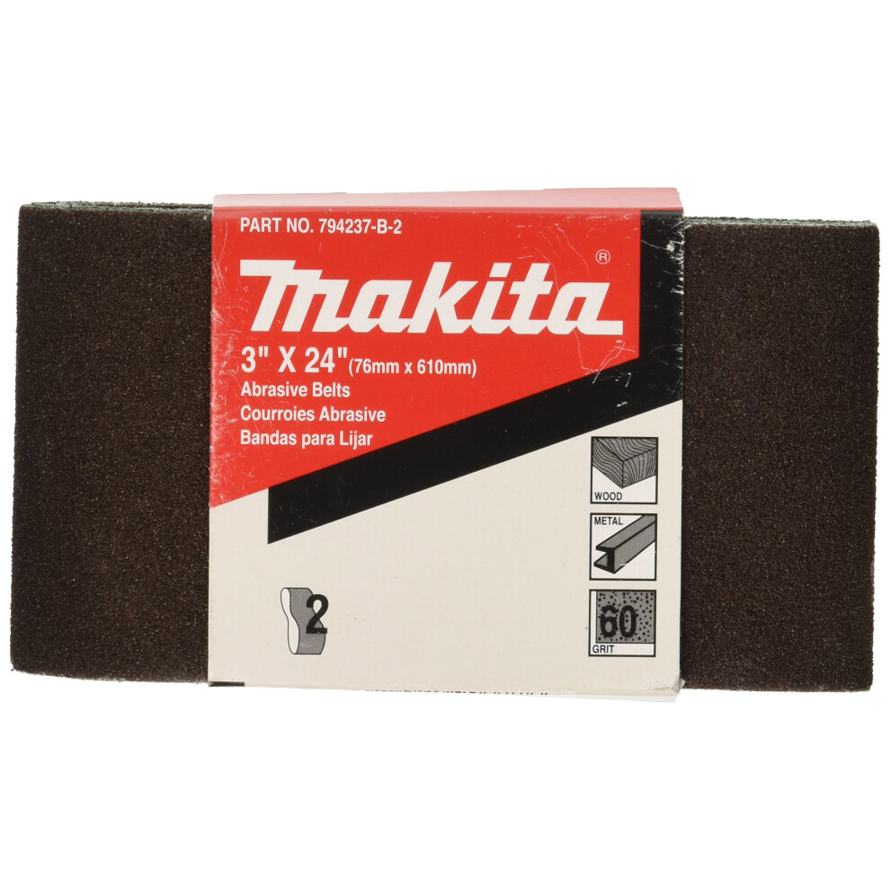Makita 742312-8C 3-Inch x 24-Inch Abrasive Sanding Belt  80 Grit (10/Pk)