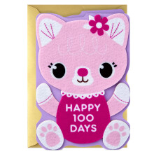 Hallmark Eight Bamboo Baby's First 100 Days Card for Baby Girl (Life and Love)