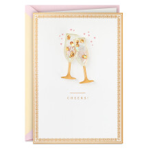 Kenmerkende jubileumkaart voor koppels (Champagne Cheers)