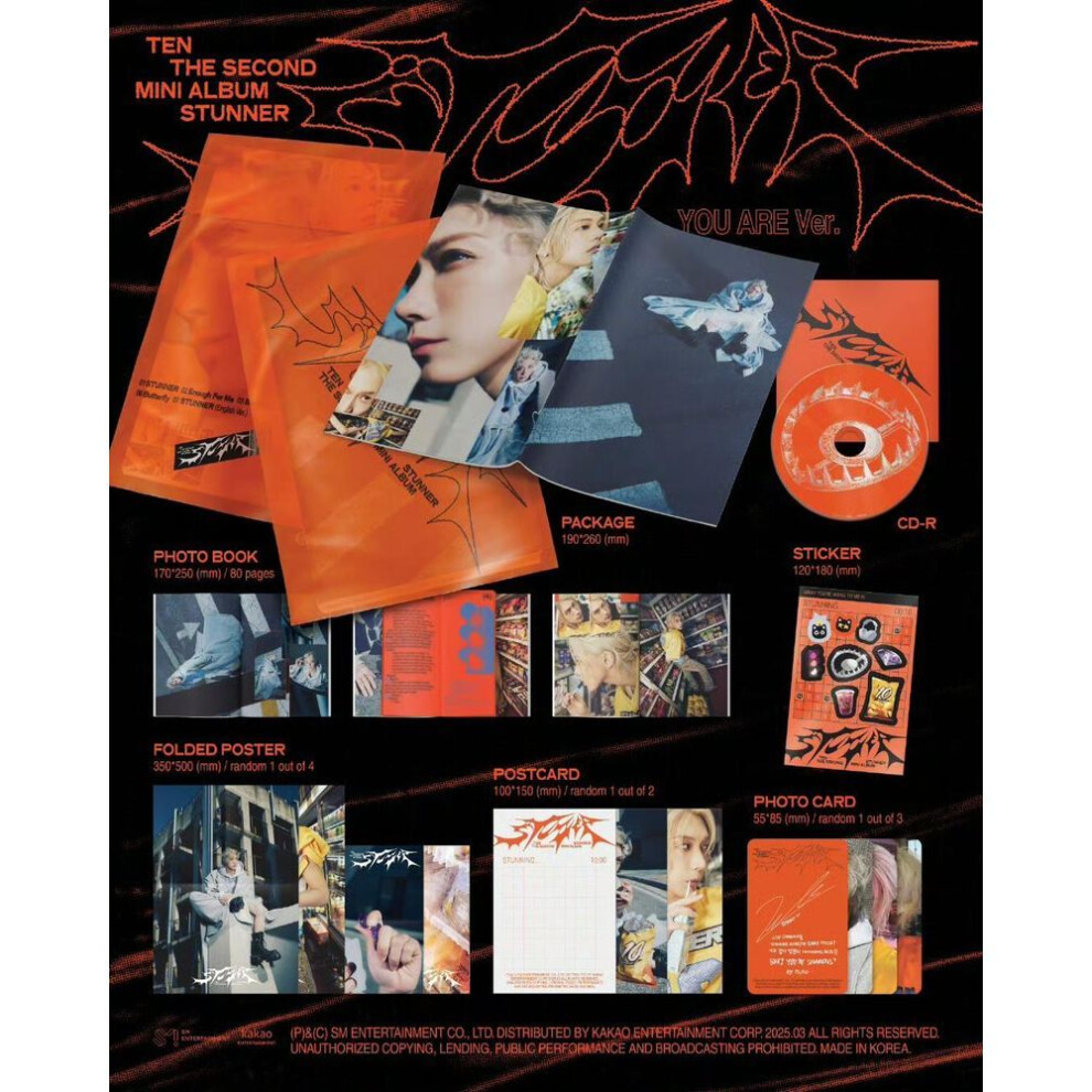 Ten - [stunner] 2nd Mini Album Pack Book You Are Version