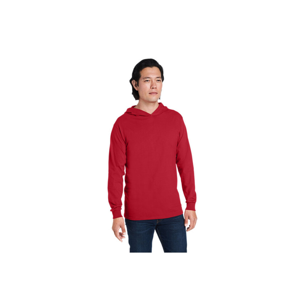 Mens HD cottonJersey Hooded T-Shirt - SAFETY ORANgE - S(D0102H7Y316)