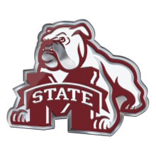 Fanmats 60645 Mississippi State Bulldogs Heavy Duty Aluminium Pr?get farve Emblem Auto Emblem Decal - Alternativ
