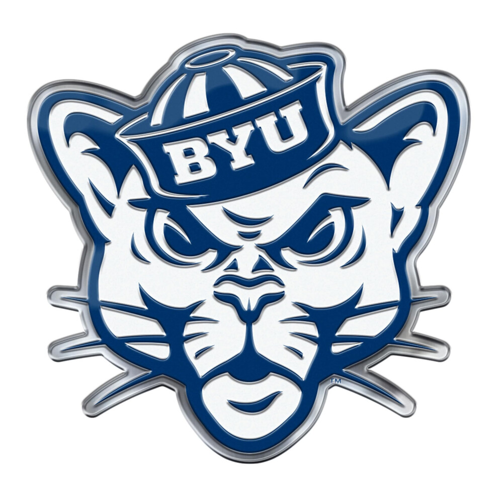 Fanmats 60629 Byu Cougars Heavy Duty Aluminum Embossed Color Emblem Auto Emblem Decal - Alternate 681620267129