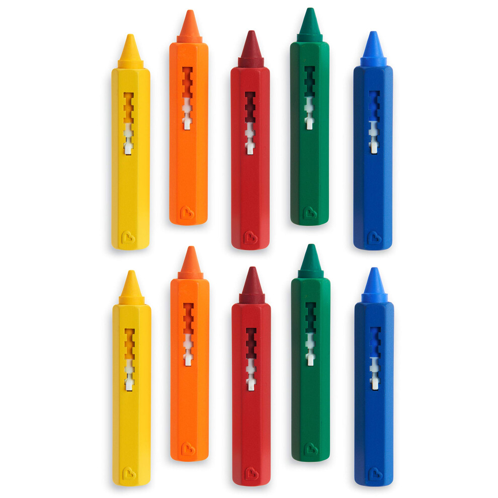 Munchkin Draw Bath Crayons Toddler Bathtub Toys, Non-Toxic And Washable, For Kids 36 Months And Up, 10 Count