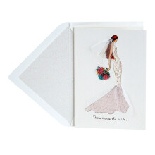 Hallmark Signature -h    kortti, kihlasormuskortti tai morsiusneitojen kortti (Here Comes the Bride) (699RZH6205)