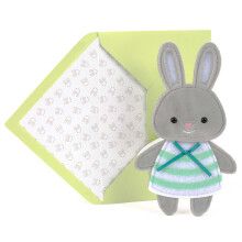 Hallmark Signature Paaskaart voor kinderen (Fuzzy Plush Bunny)
