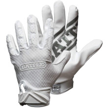 Battle Sports Triple Threat Wide Receiver Fotbollshandskar Ultra Stick Vuxen & Ungdomshandskar - Ungdom Liten Vit