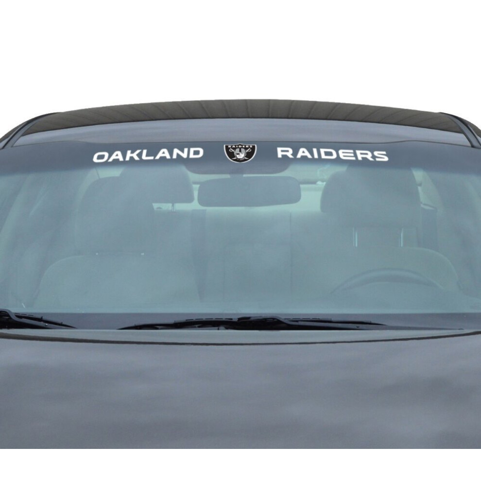 Fanmats 61482 Las Vegas Raiders Sun Stripe Windshield Decal 3.25 In. X 34 In. 681620802221
