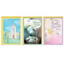 DaySpring-pakket religieuze paaskaarten Joyful Blessings (3 kaarten met enveloppen)