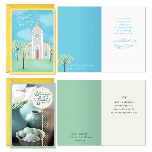 Pacote DaySpring de cartes de Pscoa religiosos Bnos alegres (3 cartes com envelopes) 1