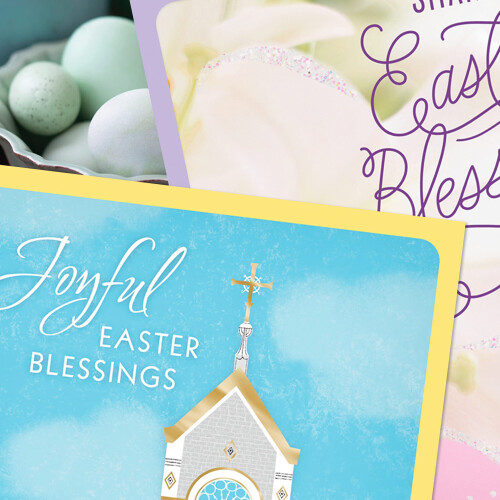 Pacote DaySpring de cartes de Pscoa religiosos Bnos alegres (3 cartes com envelopes) 2