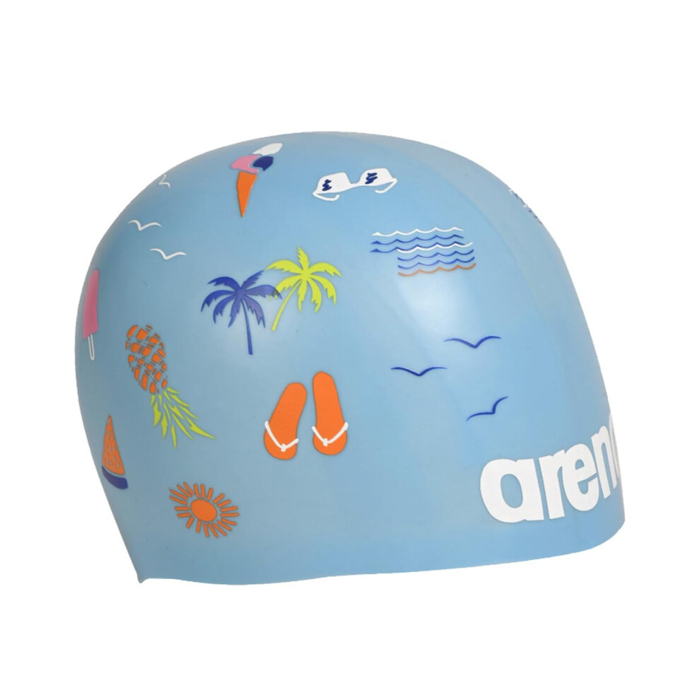 Arena Unisex Adult Poolish Molded Silicone Swim Cap for Training and Racing One Size Fits Most Beach Vibes