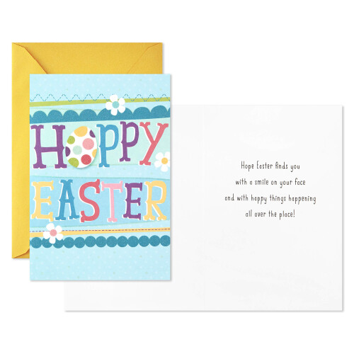 Hallmark Pack of Easter Cards Hoppy Easter (10 kort med konvolutter) 1