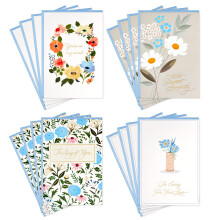 Hallmark sympati kort sortiment malede blomster (16 forskellige tanker om dine kort med konvolutter)