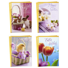 Hallmark Paaskaarten Assortiment Paashazen (8 Kaarten met Enveloppen)
