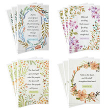 DaySpring Assorterede religiøse sympati kort blomsterkranser (12 kort med konvolutter)