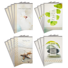 Hallmark Sympathy Cards Sortment Nature (16 Assortered Thinking of You -kort med konvolutter)