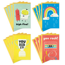 Hallmark Kids Encouragement Cards Assortment You Rock! You Did It! High Five (16 Cards with Envelopes)