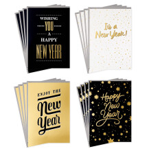 Hallmark Neujahrskarten-Sortiment    Frohes neues Jahr    (4 Designs, 16 Karten und Umschl   ge)