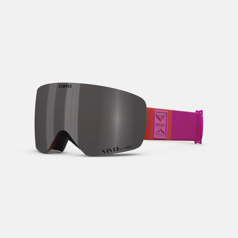 Giro Contour Rs Ski Goggles - Snowboard Goggles For Men & Women - Topo Strap With Vivid Smoke/Vivid Infrared Lenses Pink