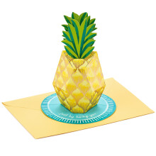 Hallmark Paper Wonder Pop-up verjaardagskaart Bedankkaart Aanmoedigingskaart Alle gelegenheidskaart (ananas)
