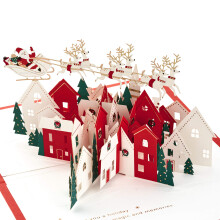 Hallmark Signature Paper Wonder Pop Up Julkort (tomten och hans renar)