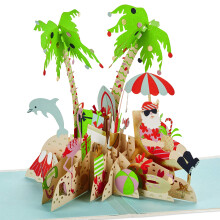 Hallmark Signature Paper Wonder Pop Up Julkort (tropisk tomte)