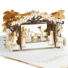 Hallmark Signature Paper Wonder Religi se Pop-Up-Weihnachtskarte (Geburtstag)