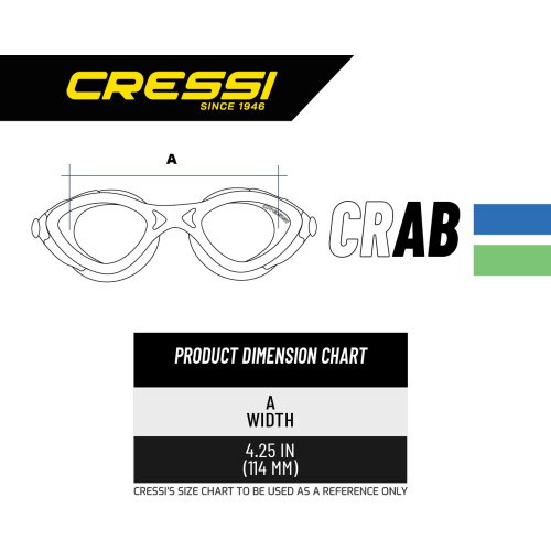Cressi Lente Cressi Crab blu/blu trasparente 2