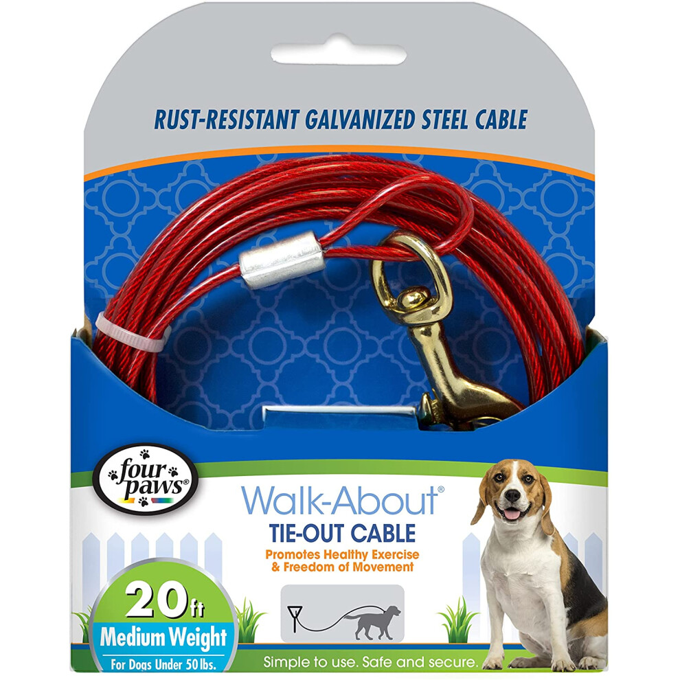 C   ble d'attache Four Paws Walk About de poids moyen pour chiens