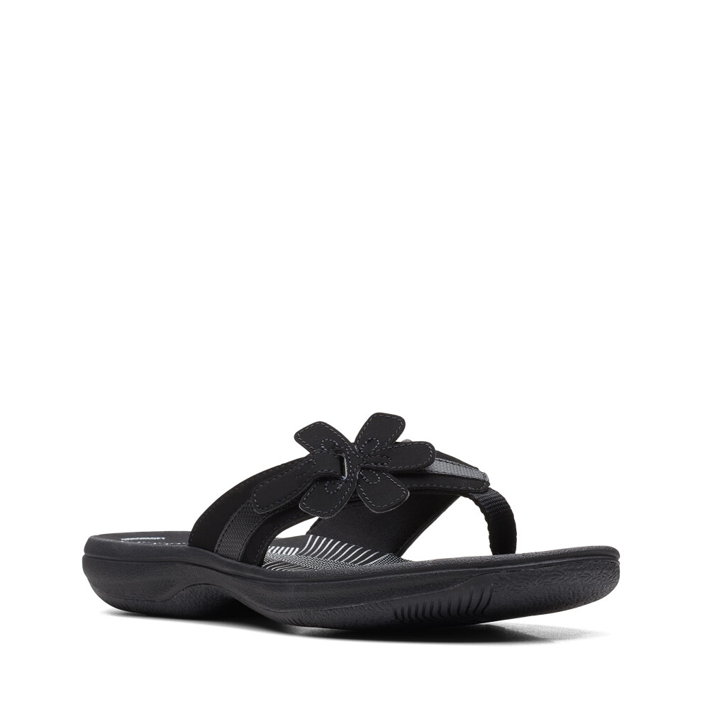 Clarks Brinkley Flora Sandals Womens  Black Synthtic/Black sole 6 M