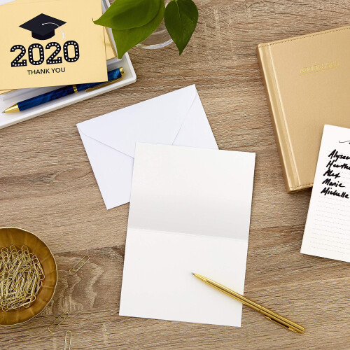 Hallmark 2020 Ευχαριστήριες Κάρτες Αποφοίτησης, Χρυσό Καπέλο (20 Κάρτες με Φάκελοι) 1