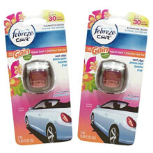 Febreze Auto Geurvermijdende Luchtverfrisser Vent Clip met Gain Geur, Island Fresh, 1 stuk