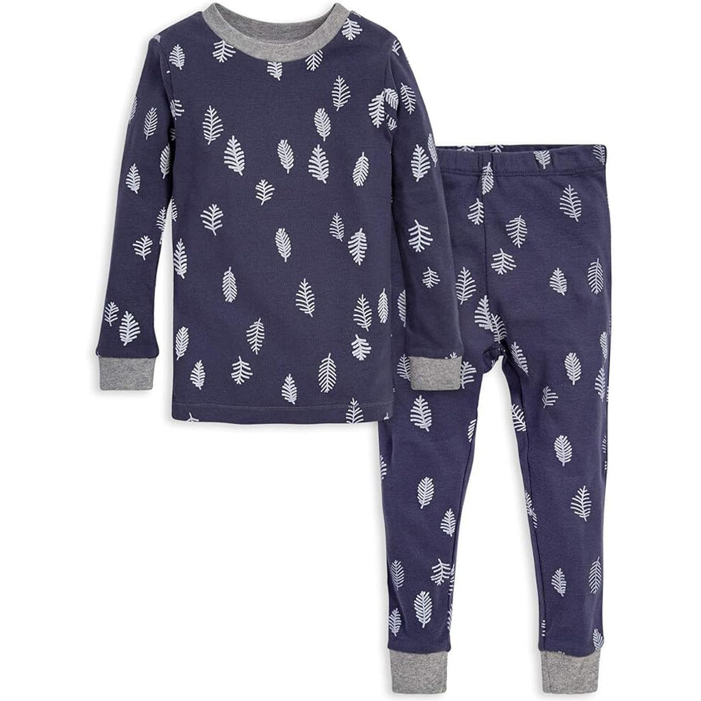 Burt's Bees Baby Baby Boy's Pj Set Tee En Pant 2-Delige Pyjama's 100% Biologisch Katoen In De Dennen 18 Maanden-image