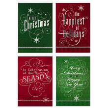Hallmark Image Arts Christmas Boxed Cards Assortment Elegant bogstaver (4 design 24 kort med konvolutter)